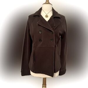 GAP super comfy brown button coat!